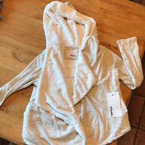 Maddie sweatshirt and fur jacket